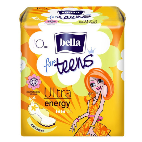 Прокладки гигиенические BELLA FOR TEENS Energy Deo, 10 шт.
