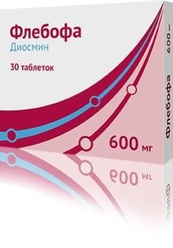 Флебофа таблетки 600 мг, 30 шт. (1 + 1)