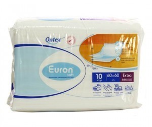 Простыни EURON Soft Extra одноразовые впитывающие 60 х 60см, 10 шт.