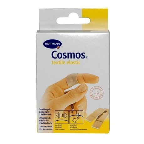Лейкопластырь COSMOS Textile Elastic пластины, 20 шт.