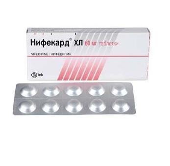 Нифекард ХЛ таблетки с модифицир. высвобождением 60 мг, 60 шт.
