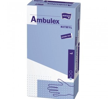 Перчатки смотровые MATOPAT AMBULEX NITRYL нестерильные разм. XL, 100 шт. (нитриловые неопудренные)