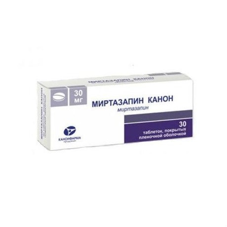 Миртазапин Канон таблетки 30 мг, 30 шт.