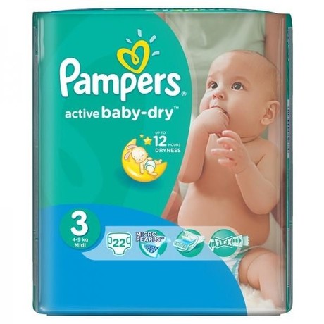 Подгузники PAMPERS Active baby Maxi (4-9кг), 22 шт.