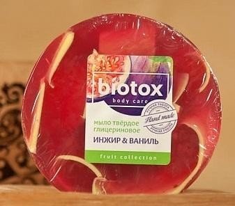 Мыло BIOTOX глицериновое Ваниль и инжир 100 г