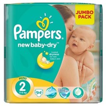 Подгузники PAMPERS Jumbo Newborn mini, 94 шт.