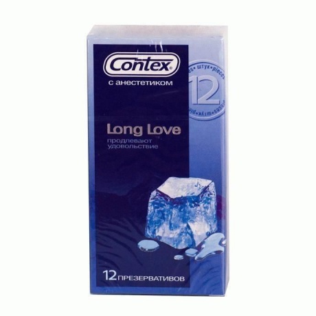 Презерватив CONTEX  Long Love (пролонгирующие), 12 шт.