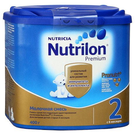 Смесь молочная НУТРИЛОН-2 Премиум с пребиотиками и нуклеотидами (с 6мес.) 400г