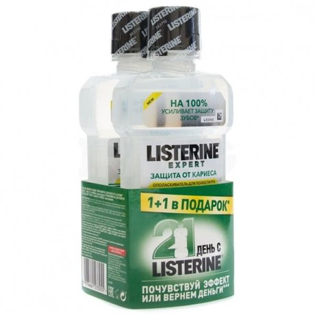 Ополаскиватель полости рта LISTERINE Expert Защита от кариеса, 250 мл (1 + 1)