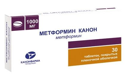 Метформин-Канон таблетки 1000 мг, 30 шт.