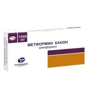 Метформин-Канон таблетки 1000 мг, 60 шт.