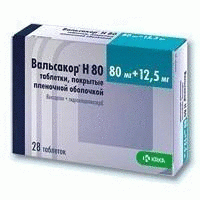 Вальсакор H80 таблетки 80 мг+12,5 мг, 30 шт.