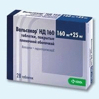 Вальсакор НД160 таблетки 160 мг+25 мг, 30 шт.