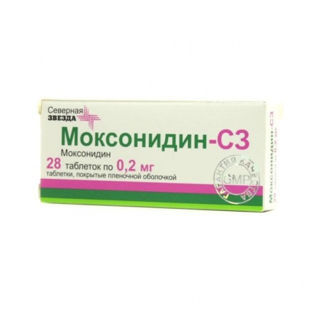Моксонидин-СЗ таблетки 200мкг, 28шт