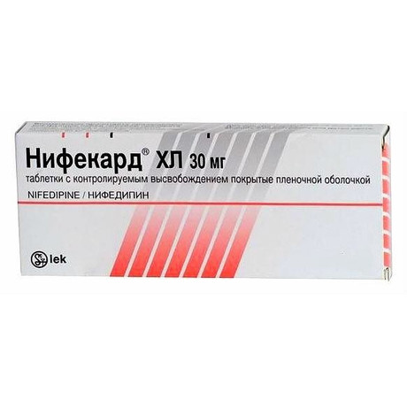 Нифекард ХЛ таблетки с модифицир. высвобождением 30 мг, 60 шт.