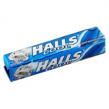 Леденцы HALLS COOL оригинал. 33 г, 9 шт.