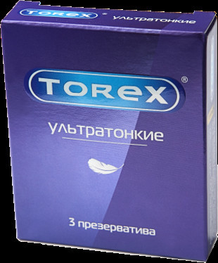 Презерватив TOREX ультратонкие гладкие, 3 шт.