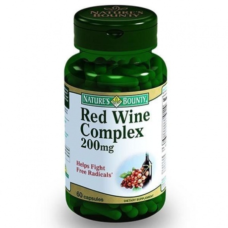 Нэйчес Баунти (Natures Bounty) Комплекс красного вина капсулы 200 мг, 60 шт.