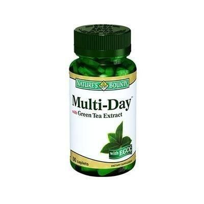Нэйчес Баунти (Natures Bounty) Мультидэй витамин комплекс с экстрактом зеленого чая таблетки, 50 шт.