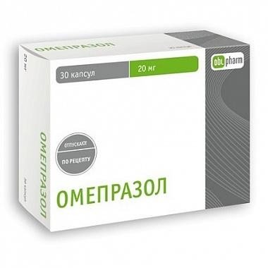 Омепразол-OBL капсулы 20 мг, 28 шт.