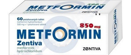 Метформин Зентива таблетки 850 мг,  60 шт.