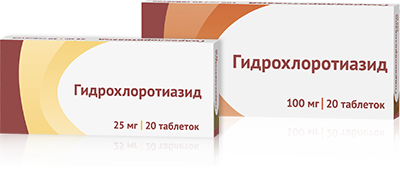 Гидрохлортиазид таблетки 100 мг, 20 шт.