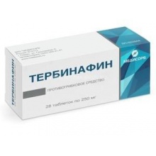 Тербинафин таблетки 250 мг, 28 шт.