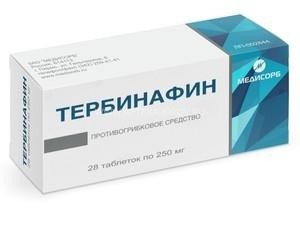 Тербинафин таблетки 250 мг, 28 шт.