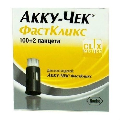 Ланцет ACCU-CHEK Fastclix стерильный, 102 шт.