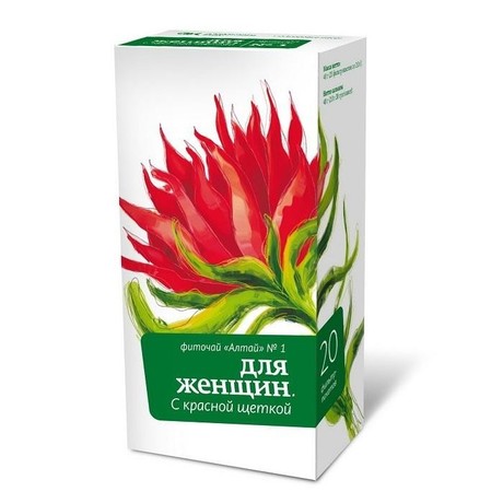 Чайный напиток АЛТАЙ №1 д/женщин с красной щеткой фильтр-пакеты 2г, 20 шт.