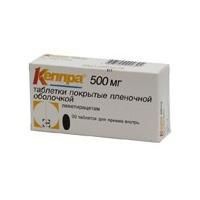 Кеппра таблетки 500 мг, 30 шт.