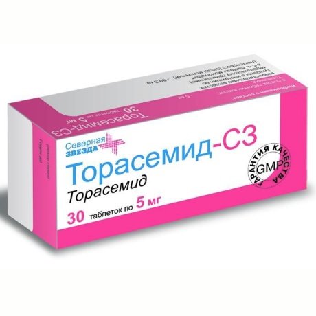 Торасемид-СЗ таблетки 5 мг , 30 шт.