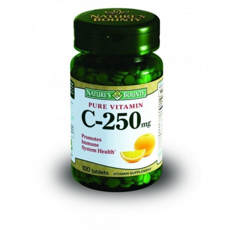 Нэйчес Баунти (Natures Bounty) Чистый витамин С таблетки 250 мг, 100 шт.