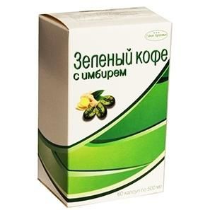 Зеленый кофе с имбирем капсулы 500 мг, 60 шт.