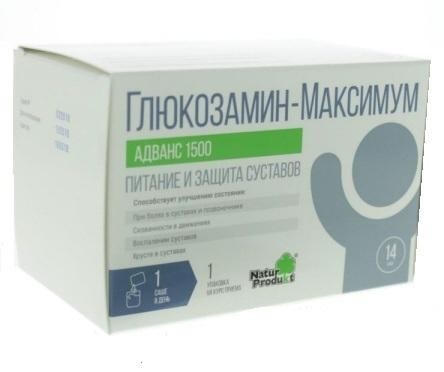Глюкозамин Максимум Адванс 1500 саше (порошок) 10 г, 14 шт.