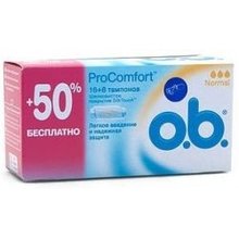 Тампоны гигиенические O.B. ProComfort Super, 16 шт. + Normal, 8 шт. (промо)