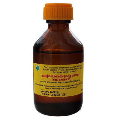 Альфа-Токоферола ацетат (Витамин E) флакон (р-р масл. орал.) 30%, 50 мл