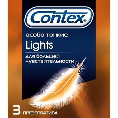 Презерватив CONTEX, 3 шт.  Lights (особо тонкие)