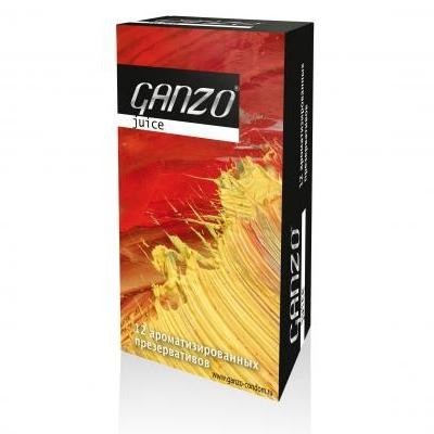 Презерватив GANZO Juice, 12  шт.  (цветные и ароматизированные)