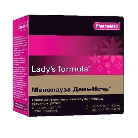 Фарма-Мед Ледис формула Менопауза таблетки, 15 шт. + 15 шт. (дневн. и ночн.)