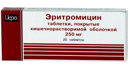 эритромицин 250 инструкция по применению таблетки