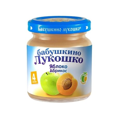 Пюре БАБУШКИНО ЛУКОШКО яблоко/абрикос (с 4 месяцев) 100г
