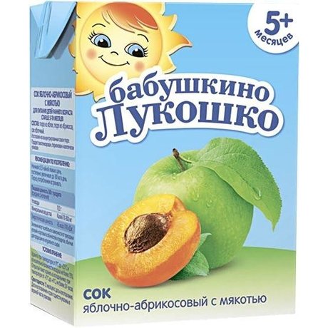 Сок БАБУШКИНО ЛУКОШКО яблоко/абрикос 200г