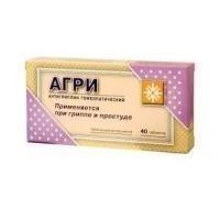 Агри (Антигриппин гомеопатический) таблетки, 40 шт.