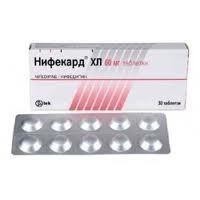 Нифекард ХЛ таблетки с модифицир. высвобождением 60 мг, 30 шт.