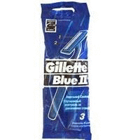 Бритвенный станок Gillette Blue II plus одноразовые, 3 шт.