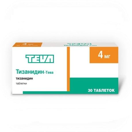 Тизанидин-Тева таблетки 4 мг, 30 шт.