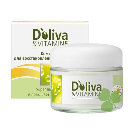 Комплекс косметический D Oliva для восстановления и сияния кожи с витаминами SPF6, 50 мл