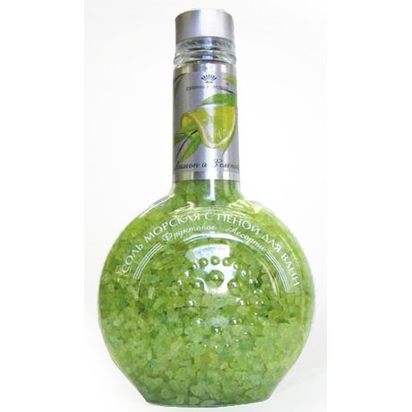 Соль для ванн с пеной ФРУКТОВОЕ АССОРТИ лимон и зеленый чай ,  550 г