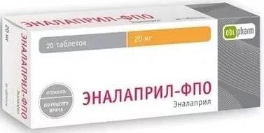 Эналаприл-ФПО таблетки 20 мг, 20 шт.